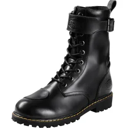 Spirit Motors Charly Redwood WP Motorradschnürstiefel lang schwarz - Motorradbekleidung - Café Racer Motorradbekleidung