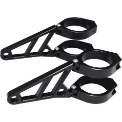Highsider Lampenhalter Alu Vario kurz für 42-43 mm schwarz - Aktionen - Einmotten-Weiterfahren