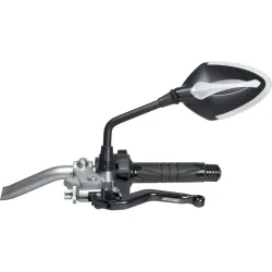 Chaft Lenkerspiegel M10x1,25R Story schwarz/weiß - Motorradteile & Ersatzteile - Motorradspiegel