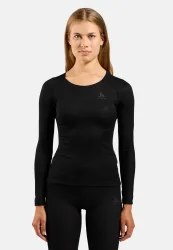 Odlo Active F-Dry Light Base Layer Shirt für Damen - Wandern, Radsport - schwarz, XS