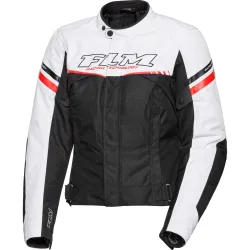 FLM Traction Damen Textiljacke schwarz/weiß S - Motorradbekleidung - Motorradjacken