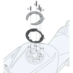 Givi Tanklock Adapter BF55 für Voge 300 R - Motorradzubehör - Motorradgepäck