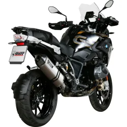 MIVV Speed Edge Auspuff silber B.034.LRX für BMW R 1250 GS - Motorradteile & Ersatzteile - Auspuff