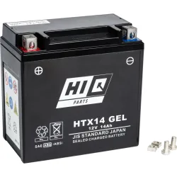 Hi-Q Batterie AGM Gel geschlossen HTX14-BS, 12V, 12Ah (YTX14-BS) - Motorradteile & Ersatzteile - Batterien