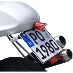 Shin Yo LED Rücklicht Nose Ø 44mm mit Nr.-Beleuchtung rot - Aktionen - Einmotten-Weiterfahren