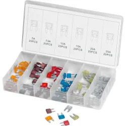 Hi-Q Tools Mini-Flachsicherungen 120 Stück  5-25A - Motorradteile & Ersatzteile - Elektrik