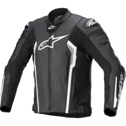 Alpinestars Missile V2 Lederkombijacke schwarz/weiß - Motorradbekleidung - Motorradjacken
