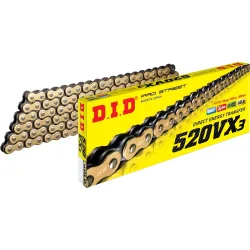 D.I.D. Supersprox Kettenkit Stealth 520VX3(G&B) Niet X 15/46/114 gold für Kawa - Motorradteile & Ersatzteile - Kraftübertragung