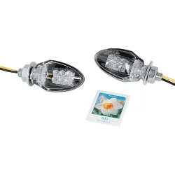 Shin Yo LED Blinkerpaar Drop M6 für hinten schwarz, klares Glas - Aktionen - Einmotten-Weiterfahren