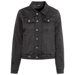 Spirit Motors Cool Jenna Damen Denimjacke schwarz S - Motorradbekleidung - Motorradjacken