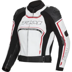 FLM Sports Damen Lederkombijacke 3.1 schwarz/weiß 42 - Motorradbekleidung - Motorradjacken