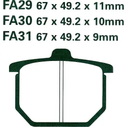 Hi-Q Bremsbeläge organisch FA029  67x49,2x11mm - Motorradteile & Ersatzteile - Bremsen