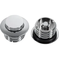 Custom Chrome Europe Pop-Up Tankdeckel Harley ab 1996 Paar UBL/BL schwarz - Motorradteile & Ersatzteile - Verkleidungen & Abdeckungen