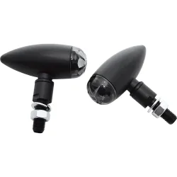 Highsider LED Blinkerpaar Micro-Bullet M10 Alu Ø31mm schwarz, getönt - Aktionen - Einmotten-Weiterfahren