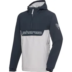 Pharao Windbreaker Jacke hellgrau/blau M - Motorradbekleidung - Freizeitbekleidung