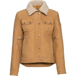 Spirit Motors Brave Ebony Damen Lederjacke beige XL - Motorradbekleidung - Motorradjacken