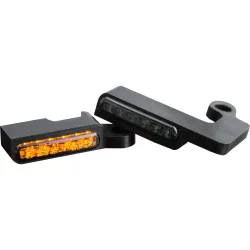 HeinzBikes LED Blinkerpaar vorne für Sportster 96-13 schwarz - Aktionen - Einmotten-Weiterfahren