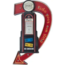 Spirit Motors Wandhalter Retro Zapfsäule mit LED-Beleuchtung - Motorradzubehör - Geschenkideen