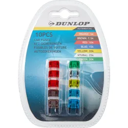 Dunlop Mini-Flachsicherungen 12-teilig 7,5-30A - Motorradteile & Ersatzteile - Elektrik