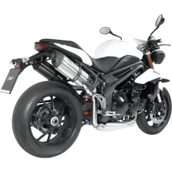 MIVV Suono Auspuff Paar silber AT.012.L7 für Speed Triple 11-15 - Motorradteile & Ersatzteile - Auspuff
