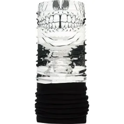 P.A.C. Multifunktionstuch Recycled Fleece Skull Head schwarz/weiß - Aktionen - Einmotten-Weiterfahren
