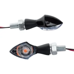 Hashiru LED Blinkerpaar ST13 M8 schwarz, klares Glas - Aktionen - Einmotten-Weiterfahren