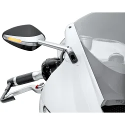 Rizoma Verkleidungsspiegel/Blinker ohne Aufnahme Veloce BS305A silb - Motorradteile & Ersatzteile - Motorradspiegel
