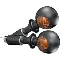 Shin Yo Lenkerendenblinkerpaar Bull's Eye 12V/H21 Metall schwarz - Aktionen - Einmotten-Weiterfahren