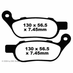 Hi-Q Bremsbeläge Sintermetall FA458HH  130x56,5x7,45mm - Motorradteile & Ersatzteile - Bremsen