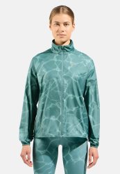 Odlo Zeroweight Print Laufjacke für Damen - Running - grün, XS