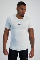 Nike Pro Dri-FIT Herren T-Shirt Weiss, Herren, Größe: S