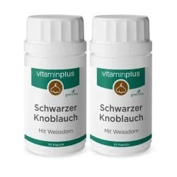 Vitaminplus Schwarzer Knoblauch & Weissdorn Kapseln 2x 60 Stück