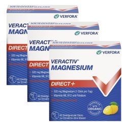 Veractiv Magnesium Direct+ Stick 3 x 60 Stück Zitrone