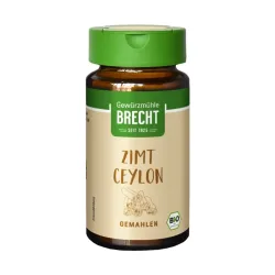 Brecht Zimt Ceylon gemahlen Bio Glas 27 g