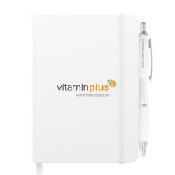 Vitaminplus Notizbuch A6 mit Kugelschreiber