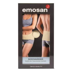 Emosan Nierenwärmer écru mit Velcro, Grösse XL, 99-115cm (1 Stk)