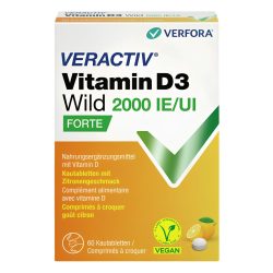 Veractiv Vitamin D3 Wild Kautabletten 2000 IE vegan 60 Stück