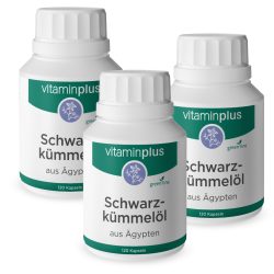 Vitaminplus Schwarzkümmelöl Kapseln 500 mg aus Ägypten 3x 120 Stück