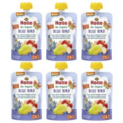 Holle Blue Bird Pouchy Birne Apfel Heidelbeere mit Hafer 6x 100 g