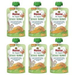 Holle Veggie Bunny Pouchy Karotte Süsskartoffel Erbsen 6x 100 g