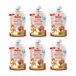Holle Fruity Fox Apfel Banane & Beere mit Joghurt 6x 85g