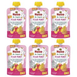 Holle Pear Pony Pouchy Birne Pfirsich Himbeer mit Dinkel 6x 100 g