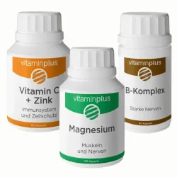 Vitaminplus B-Komplex, Vitamin C + Zink & Magnesium