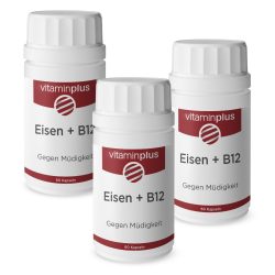 Vitaminplus Eisen 21mg + Vitamin B12 vegan Kapseln 3x 60 Stück