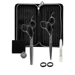 Olivia Garden SilkCut PRO Matt Black Set of 2 HS 5,75``/MS 6,0`` EUR LH