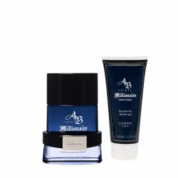 Lomani Spirit Millionaire Dark Fusion Gift Set -- 95 ml Eau De Parfum Spray + 95 ml Shower Gel