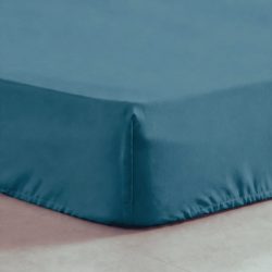 Perkal Fixleintuch – 90x200cm – Blaugrün
