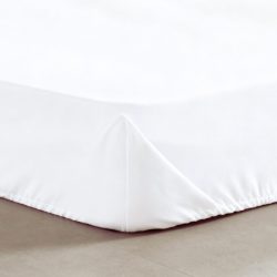 Zizzz - Perkal Fixleintuch bio Baumwolle - 180x200 cm, 180 x 200 cm, Weiss