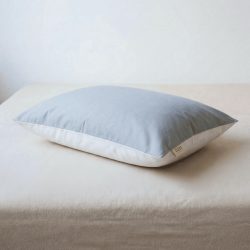 Perkal Kissenbezug – 60x90cm – Weiss & Grau