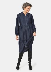 Tencel-Kleid - dunkelblau - Gr. 22 von Goldner Fashion